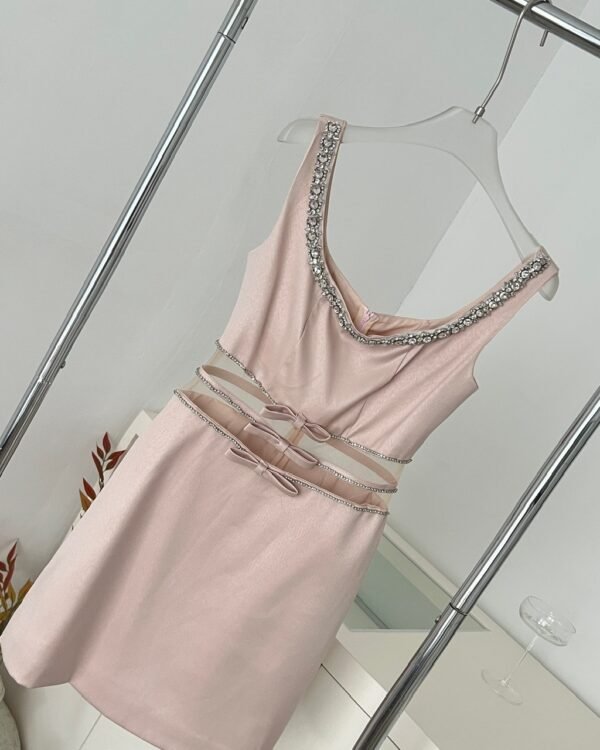 Alternative view of Blush Rhinestone Collar Cocktail Dress