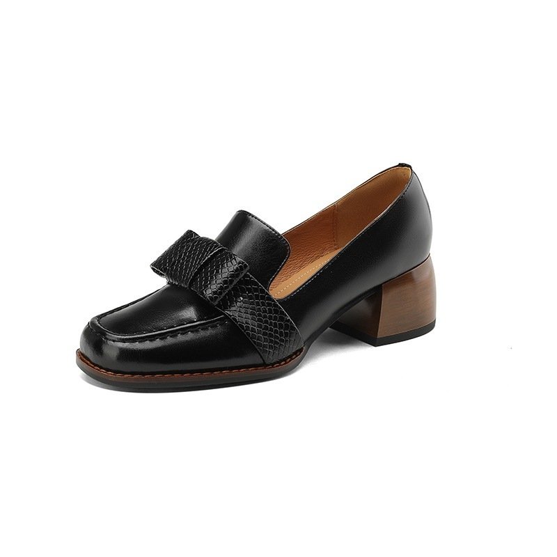 Classic Leather Block-Hell Loafers - Image 6