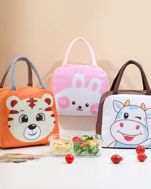 Playful Animal Kids Lunch Tote Bag
