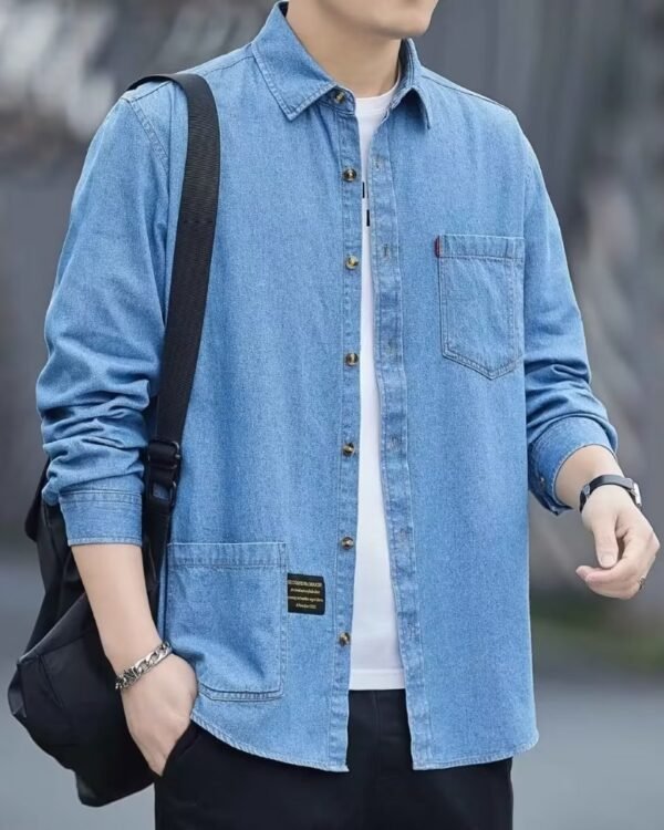 Relaxed Denim Button-Down Shirt