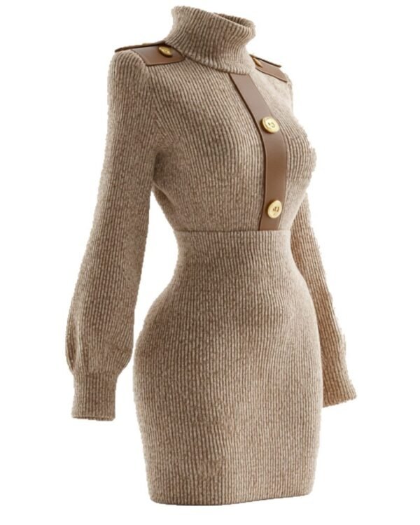 Alternative view of Turtleneck Knit Mini Dress
