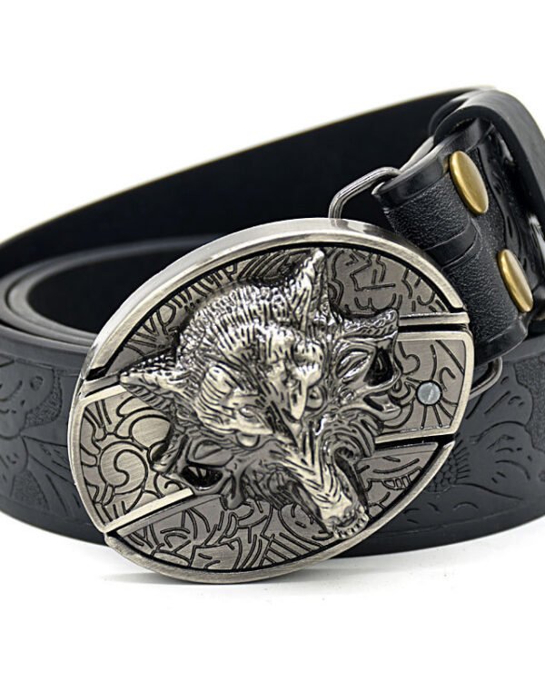 Black Wolf Head Dark Edition Belt