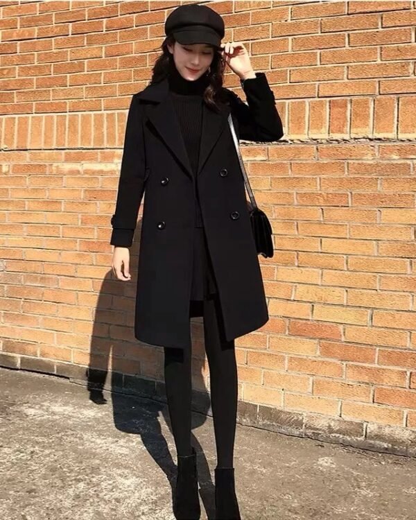 Alternative view of Tailored Black Wool Coat