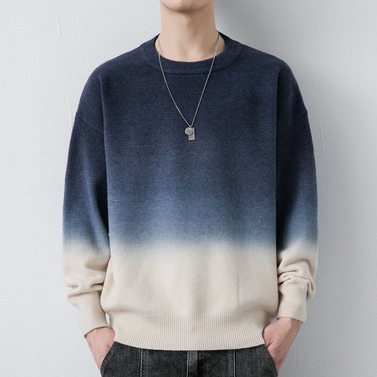 Crew-neck Gradient Sweater - Image 5