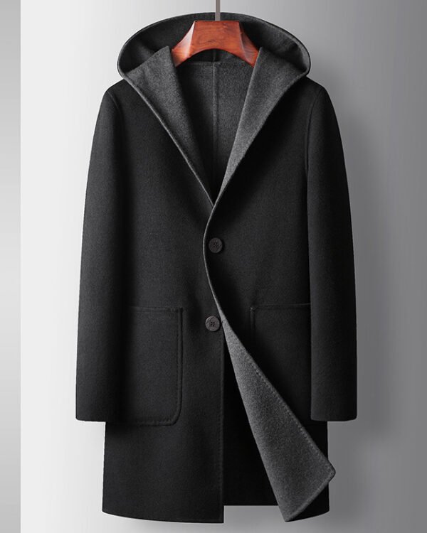 Alternative view of Reversible Hooded Wool Coat