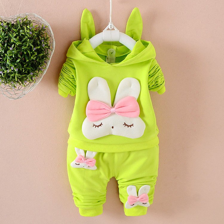 Bunny Hood Co-0rd Lounge Set - Pink Cotton Duo - Image 2