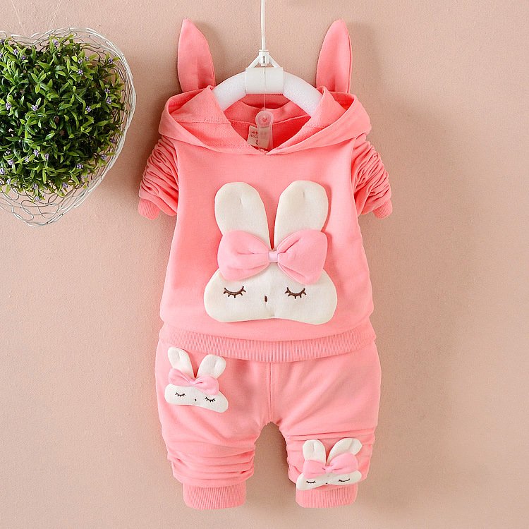 Bunny Hood Co-0rd Lounge Set - Pink Cotton Duo - Image 4