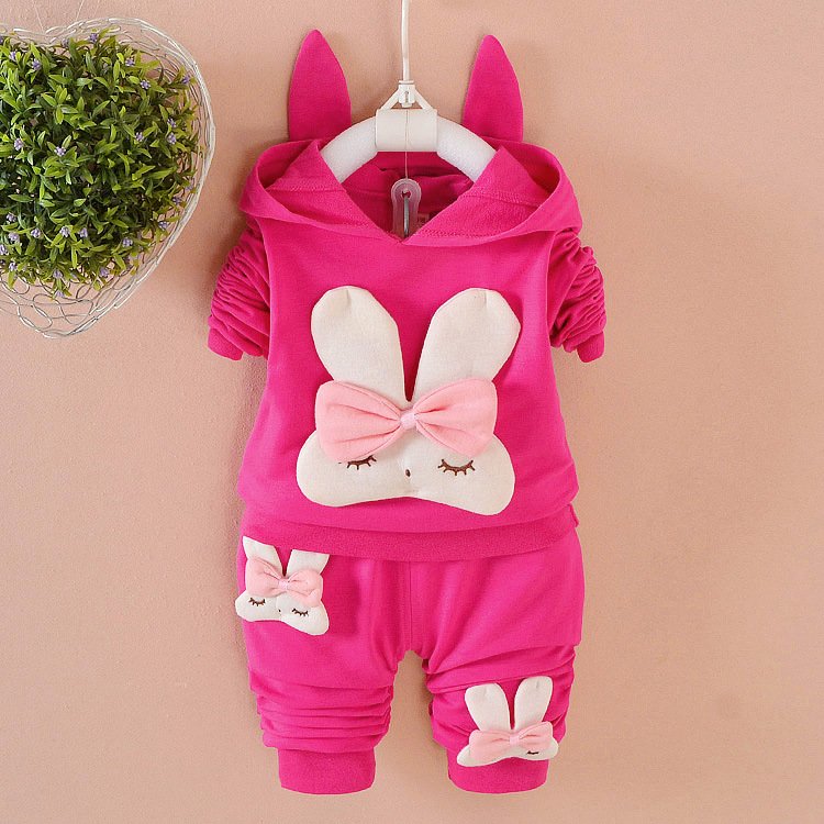 Bunny Hood Co-0rd Lounge Set - Pink Cotton Duo - Image 3
