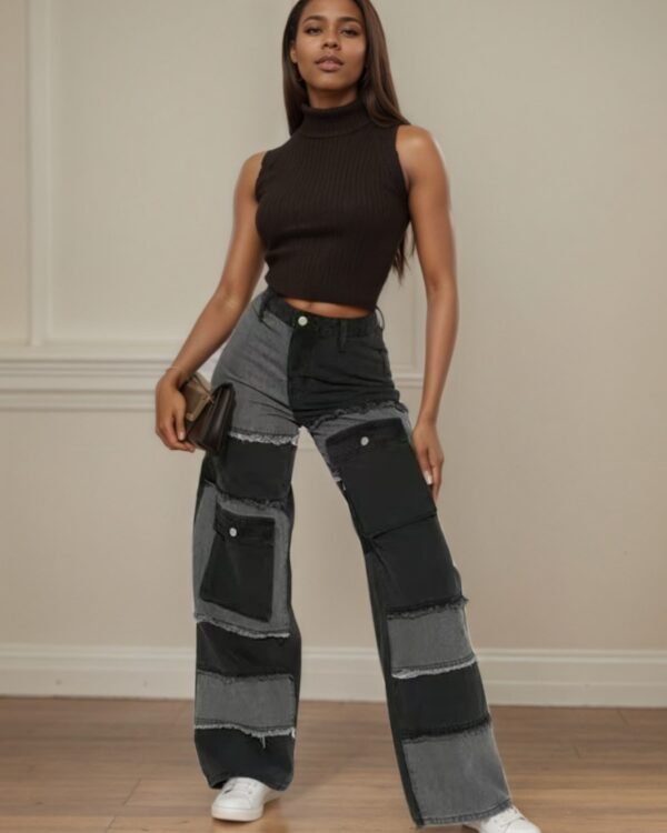 Alternative view of Urban Patchwork Straight Denim