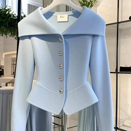 Powder Blue Sculpted Blazer