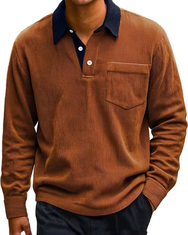 Vintage Courduroy Polo - Structured Casual Knit