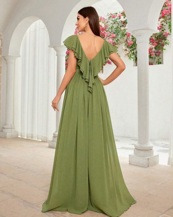 Alternative view of Ruffled Empire Evening Gown