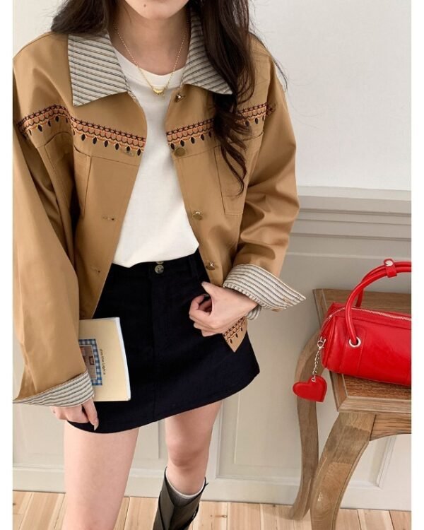 Alternative view of Embroidered Short Utility Jacket