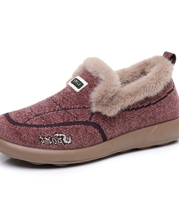 Alternative view of Cozy Faux-Fur Slip Flats - Soft Sole Winter Lounge