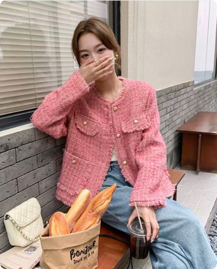 Tweed Buttoned Classic Jacket