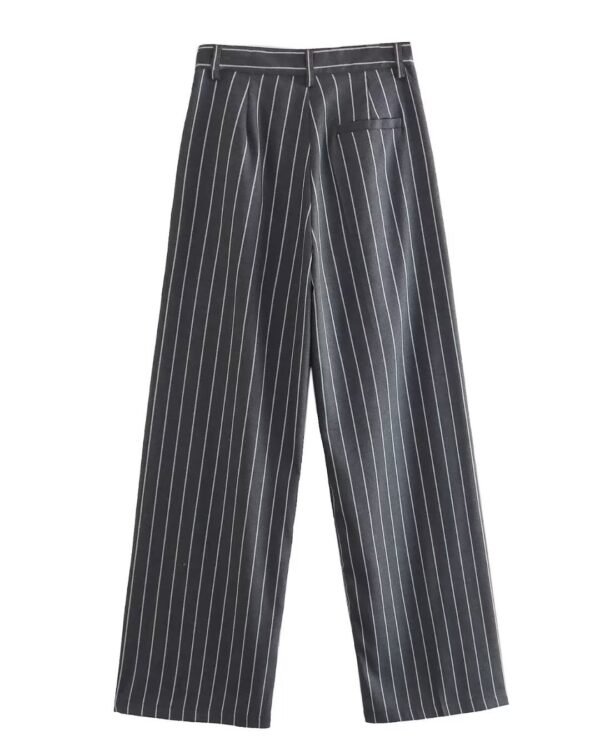 Alternative view of Pinstripe Power Blazer & High - Waist Trouser Set