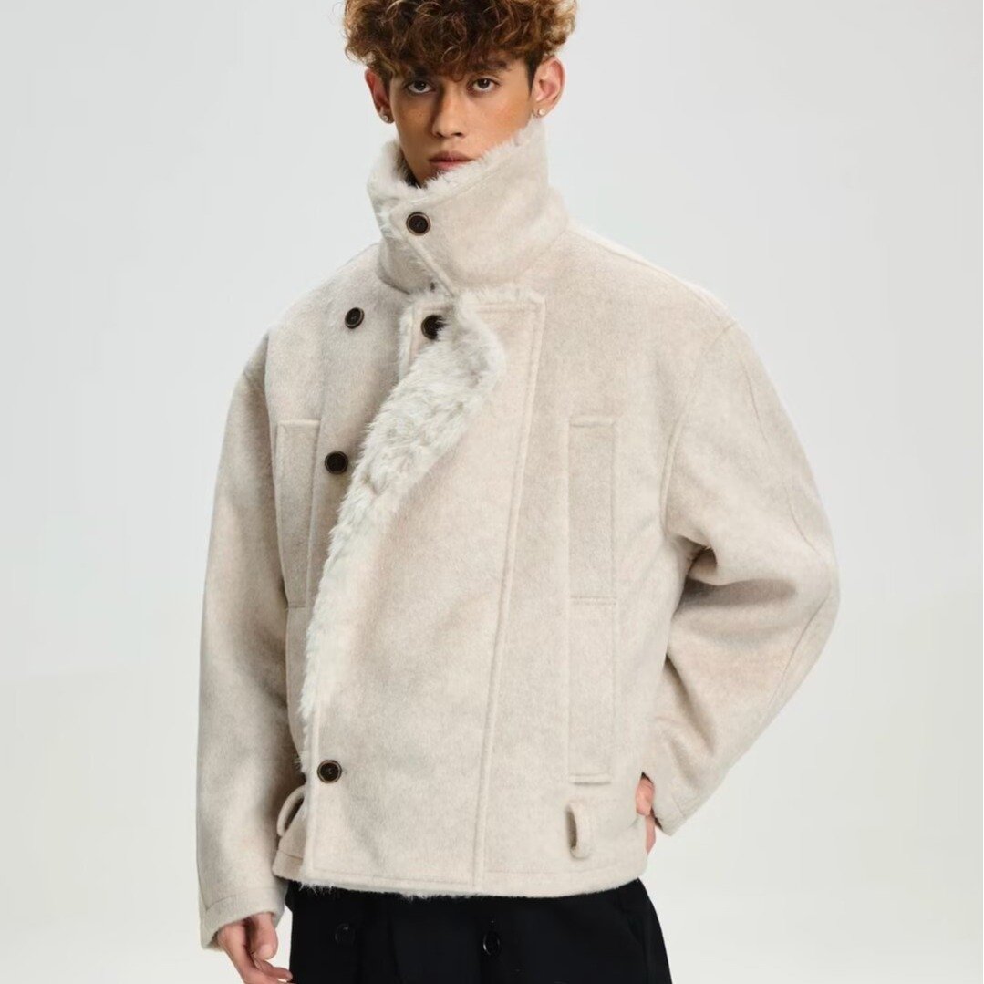 Shearling-Collar Retro Jacket - Image 5