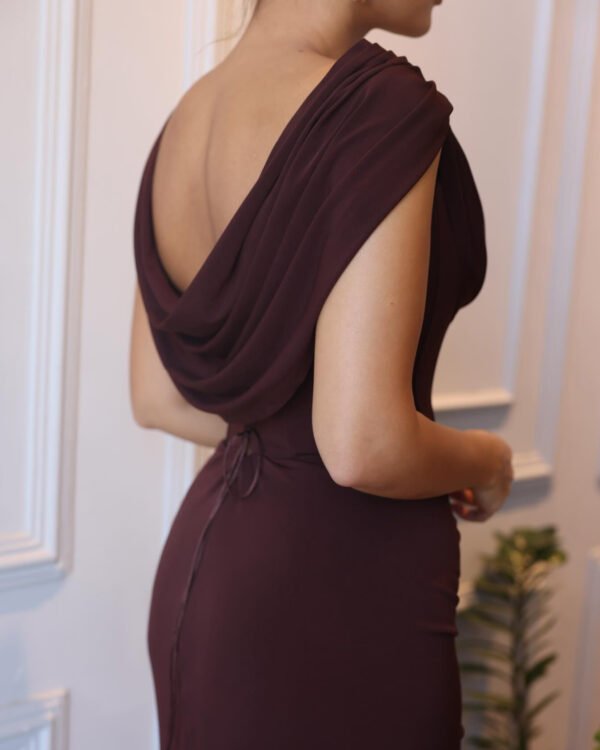 Alternative view of Sculpted Swoop Neck Evening Maxi