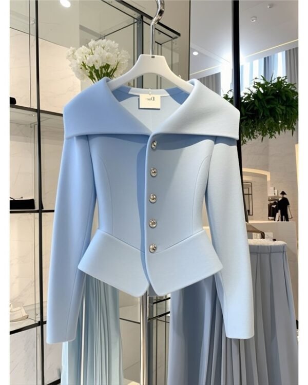 Alternative view of Powder Blue Sculpted Blazer