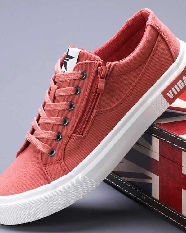 Urban Zip Canvas Sneakers - Contrast Sole Edition