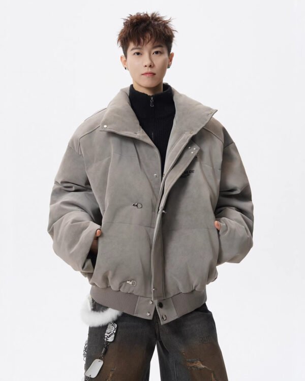 Oversized Stand-Collar Puffer Jacket
