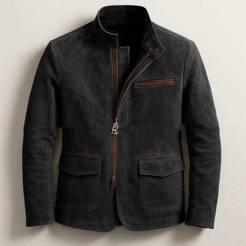 Vintage Suede Zip Jacket - Image 5