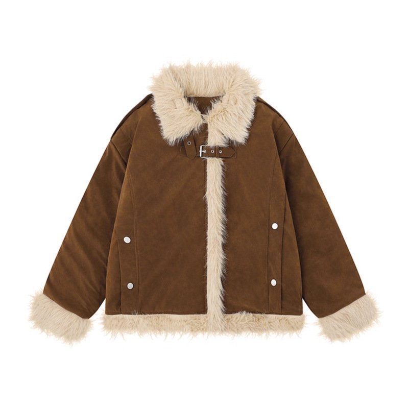 Retro Lamb Wool Winter Jacket - Image 5