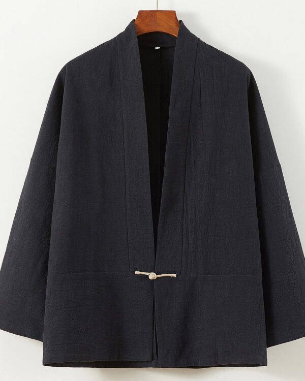 Alternative view of Modern Tang-Inspired Wide-Sleeve Jacket