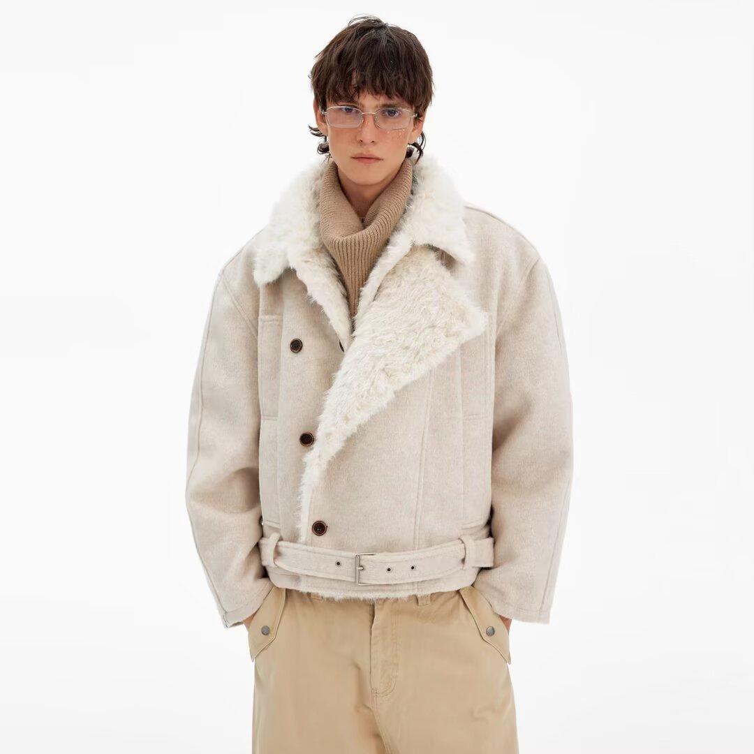 Shearling-Collar Retro Jacket - Image 6