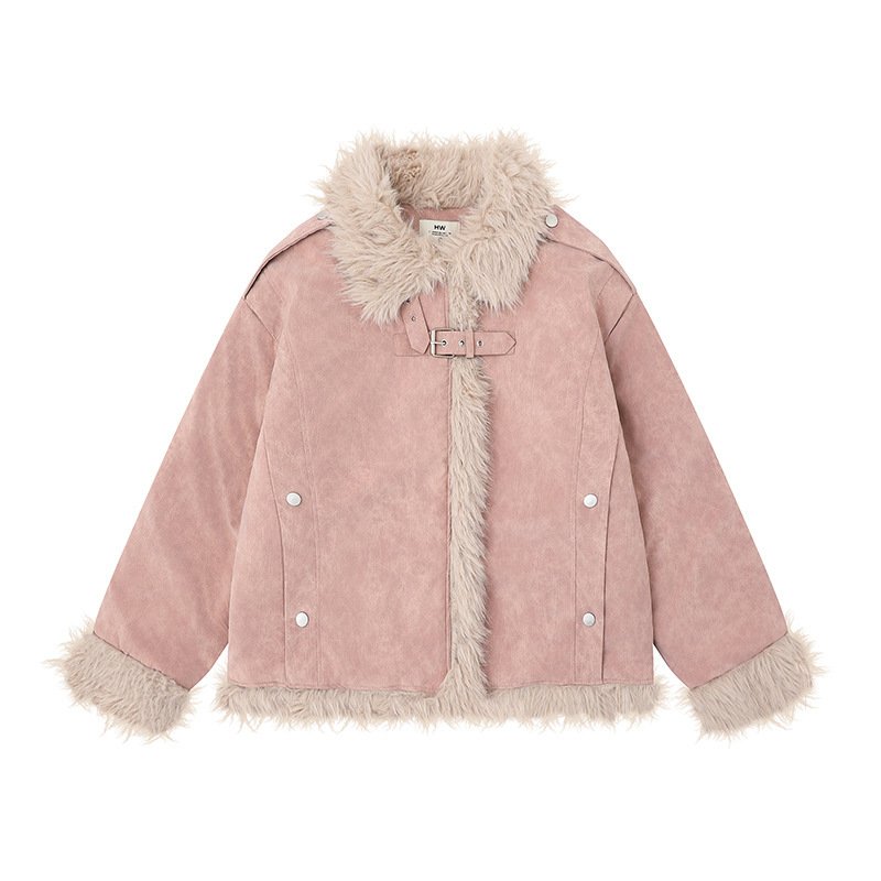 Retro Lamb Wool Winter Jacket - Image 3