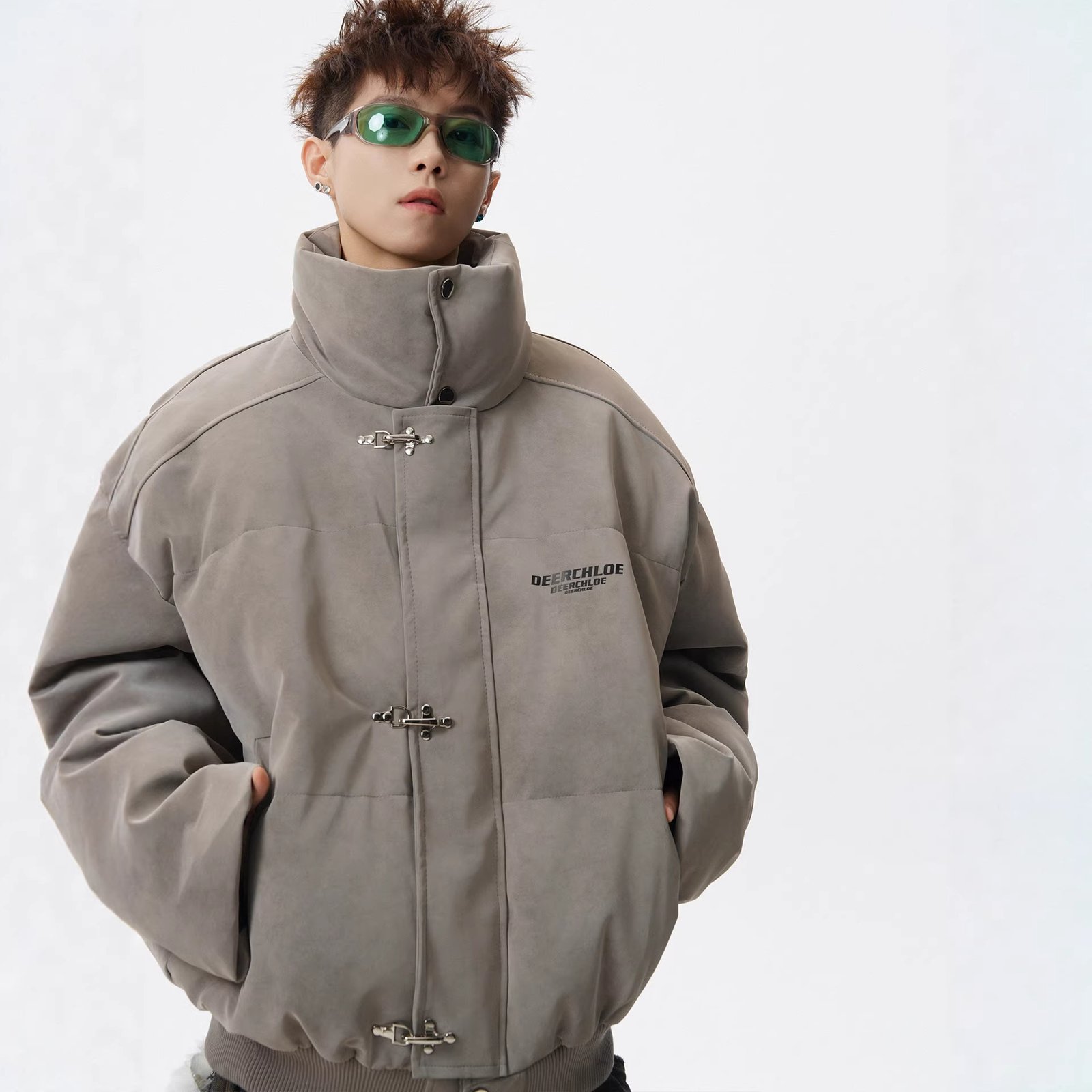 Oversized Stand-Collar Puffer Jacket - Image 3