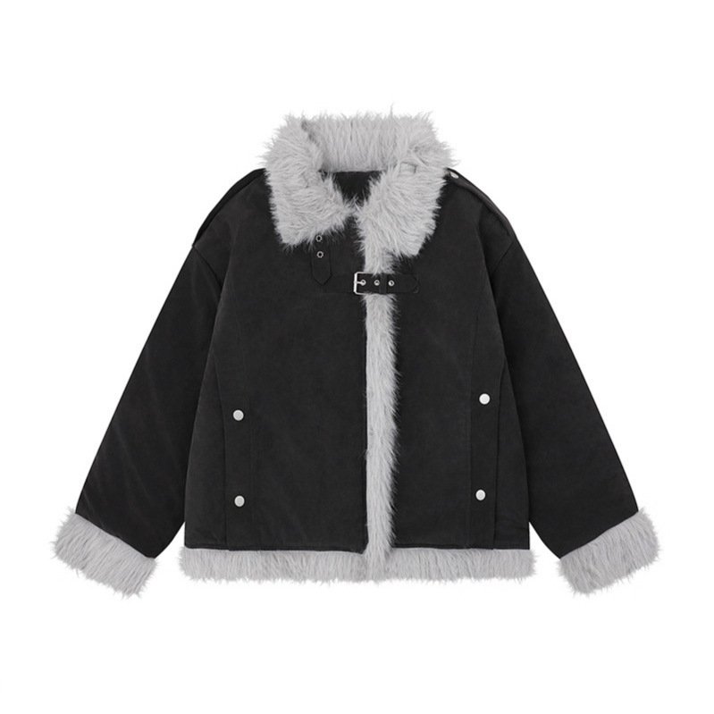 Retro Lamb Wool Winter Jacket - Image 2