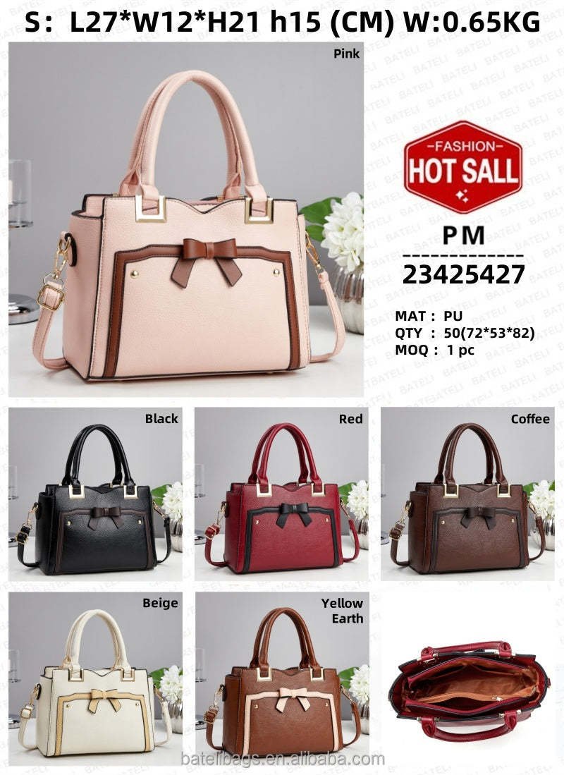 Structured Bow-Detail Tote - Image 2