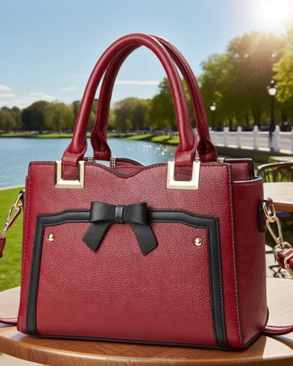 Structured Bow-Detail Tote