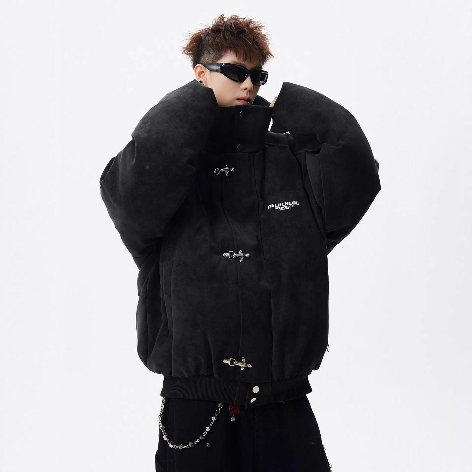Oversized Stand-Collar Puffer Jacket - Image 4
