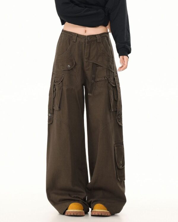Wide-Leg Utility Cargo Pants