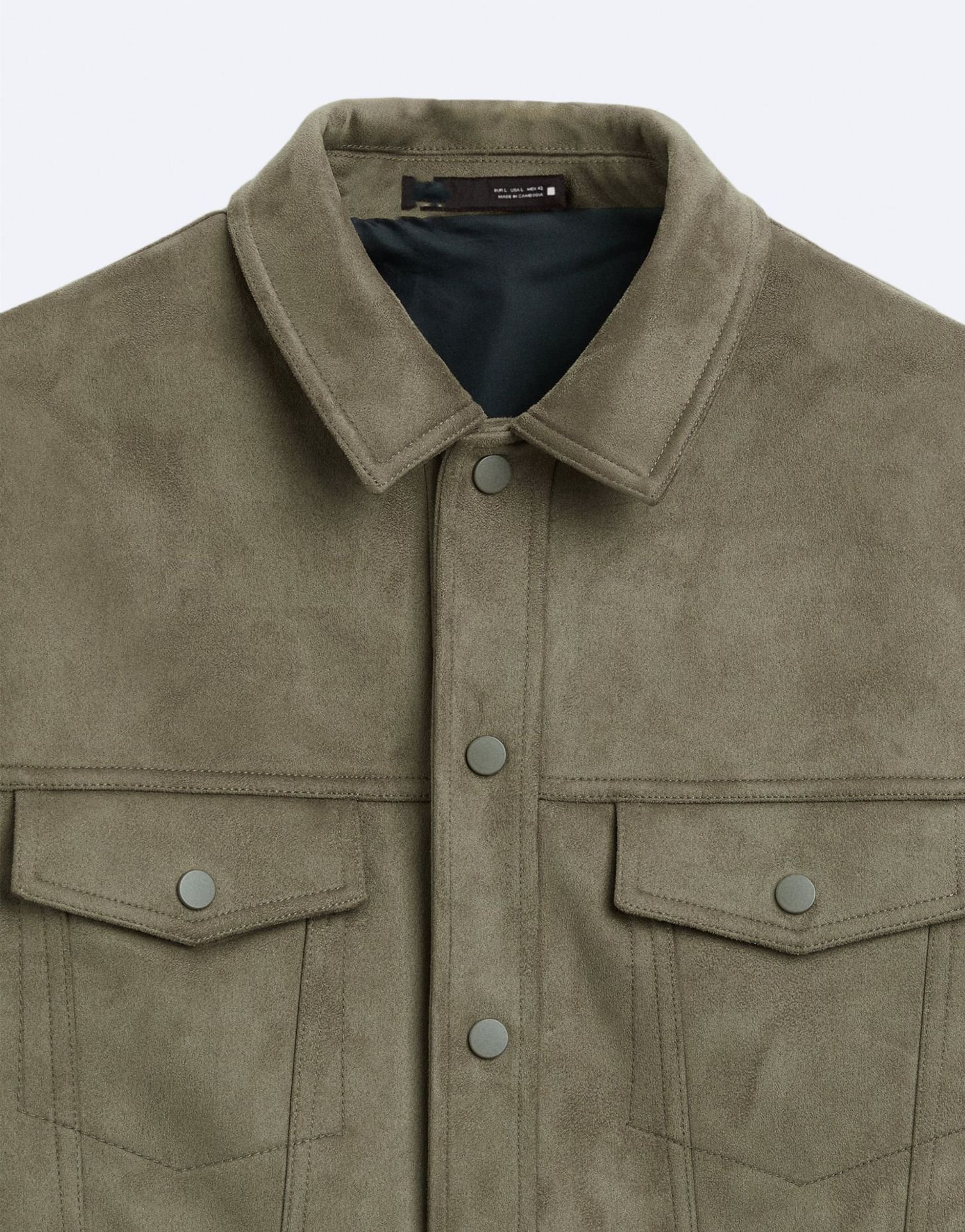 Suede-Effect Lapel Jacket-Classic Tailored Fit - Image 6