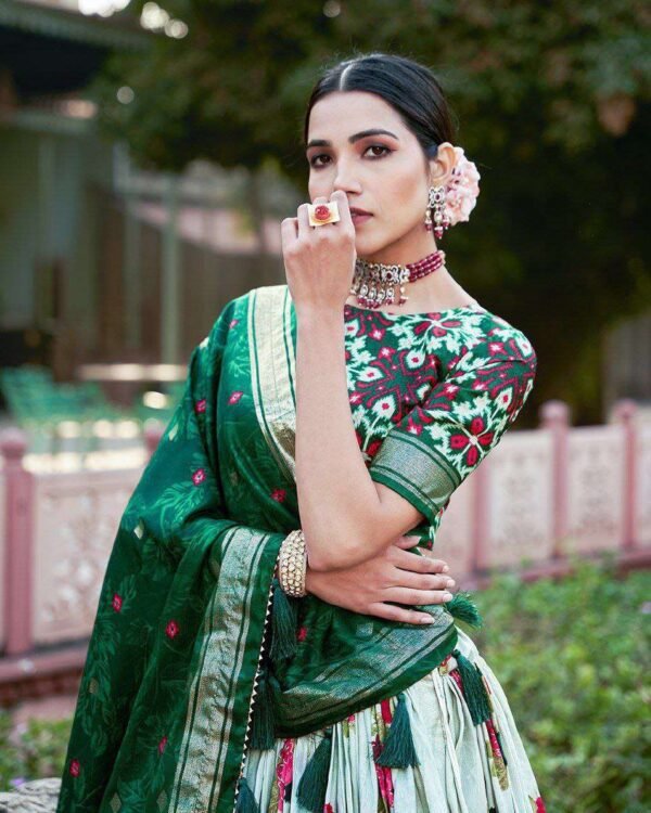 Alternative view of Patola Tussar Silk Lehenga Set