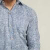 Men wearing blue and white striped cotton full-sleeve shirt