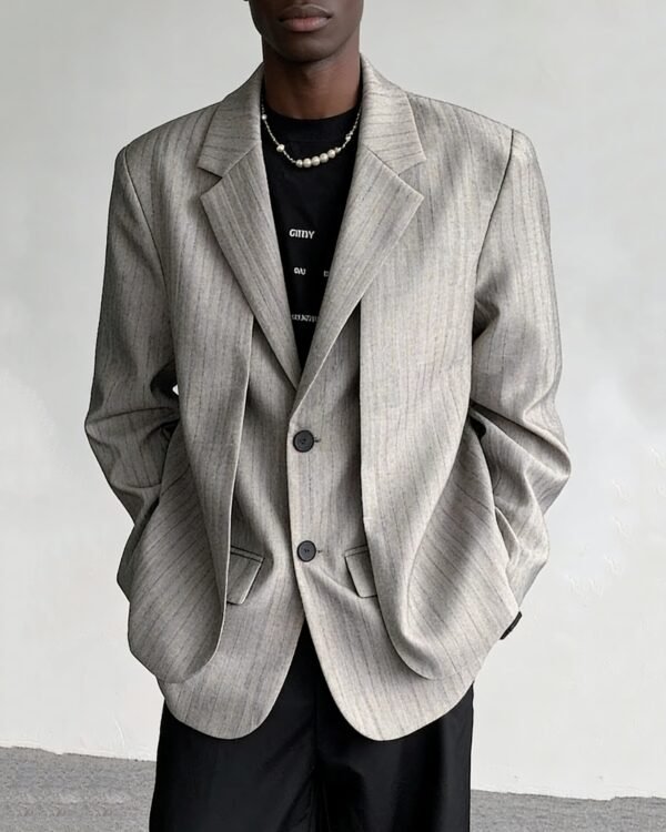 Oversized Striped Blazer