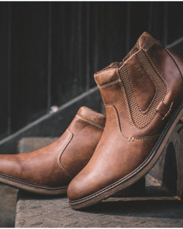 Classic Leather Zip Ankle Boots