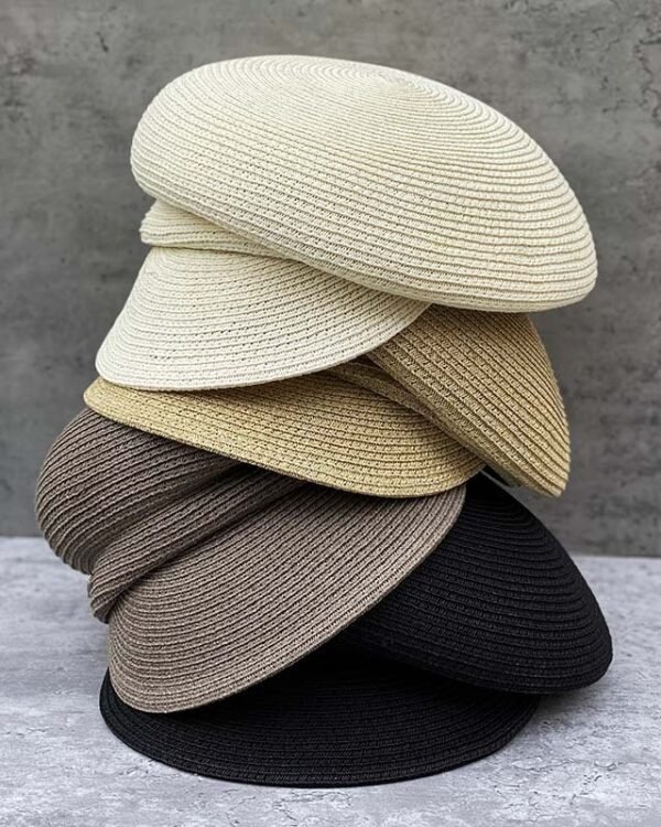Alternative view of Classic Straw Newsboy Cap