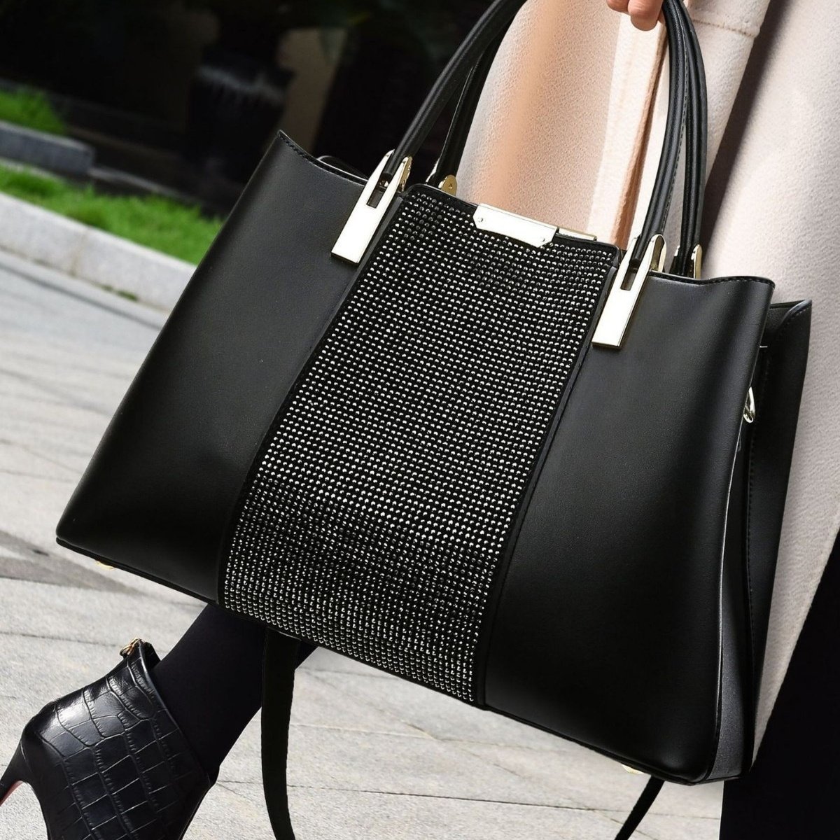 Structured Statement Carryall Tote Bag