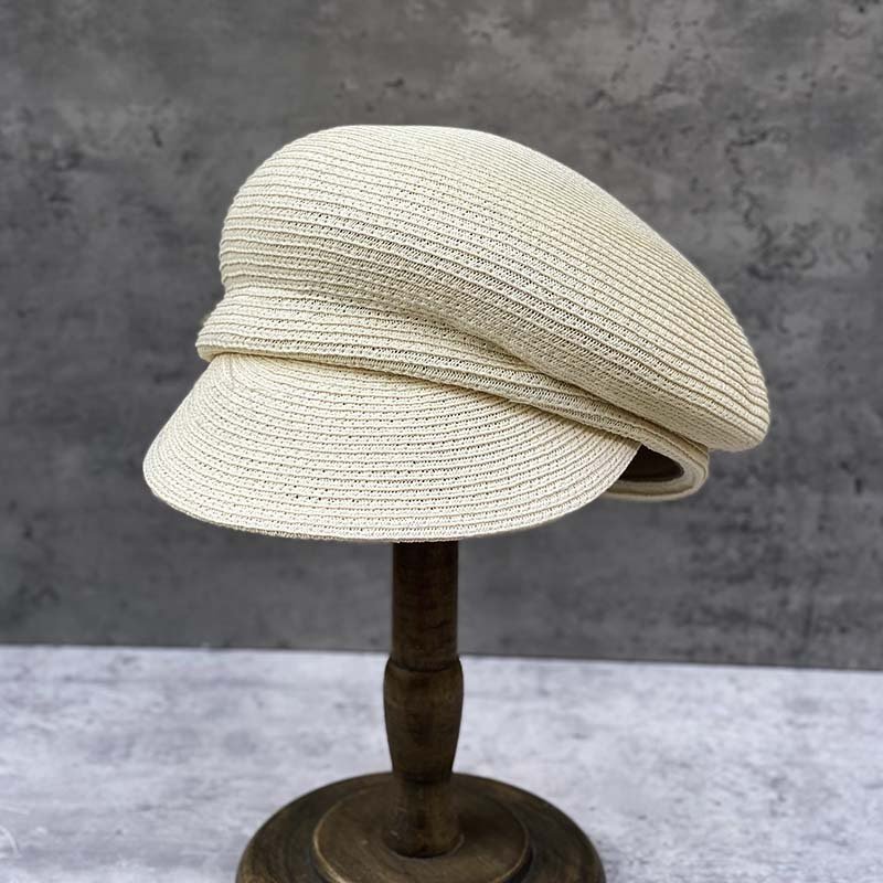 Classic Straw Newsboy Cap - Image 10
