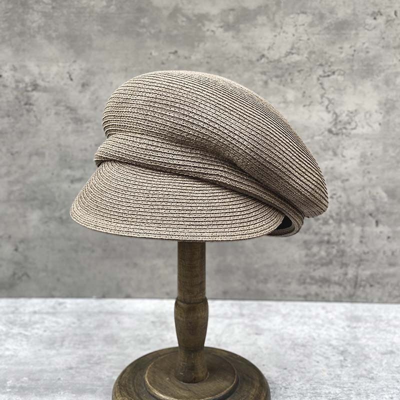 Classic Straw Newsboy Cap - Image 8