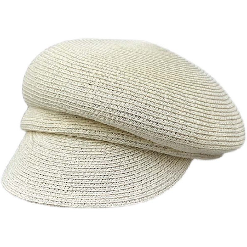 Classic Straw Newsboy Cap - Image 6