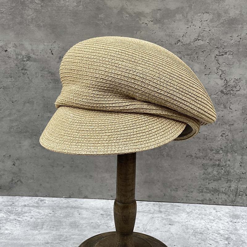 Classic Straw Newsboy Cap - Image 3