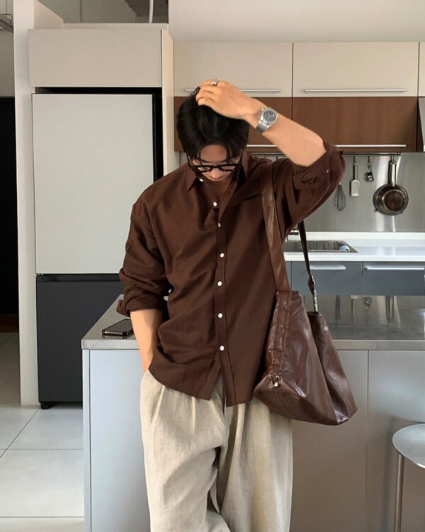 Alternative view of Minimal Linen Relaxed Shirt