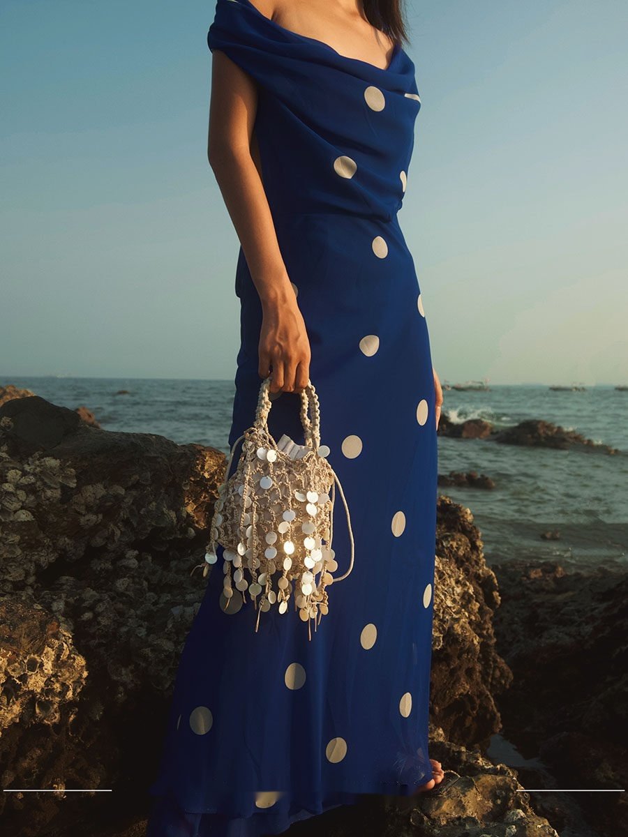 Sequin Woven Resort Mini Bag - Image 4