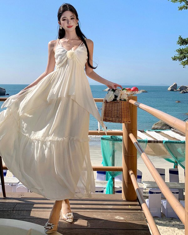 Dopamine Apricot Camisole Dress WomeIvory Tide Resort Maxi Dress
ns Wear